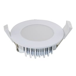 LED recessed spotlight downlight, round, white, warm white, 10W