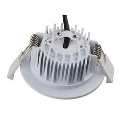 LED recessed spotlight downlight, round, white, warm white, 10W