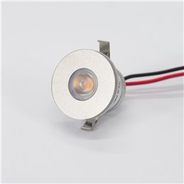 1W LED Mini Recessed Spot "ALDYNE" Sidelight Minispot - 12VDC - IP65 - 3000K