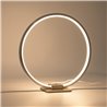 Decorative LED Table Lamp Ring Shape Dimmable 15W 3000K Aluminum, Silver