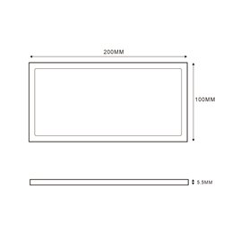 Mini LED panel under cabinet light 12VDC / 7,5W / 100x200x5mm