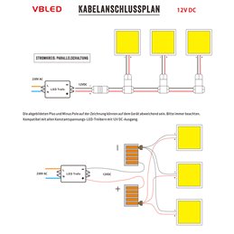 Mini LED panel under cabinet light 12VDC / 7,5W / 100x200x5mm