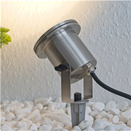 LED garden spotlight 230V, stainless steel IP68