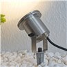 LED garden spotlight 230V, stainless steel IP68