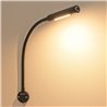 Set of 1 LED Wall Light-3W Black - 40cm Gooseneck - DIMMABLE