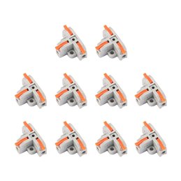 10 pcs. T-shaped crimp cable plug with fixing screws
