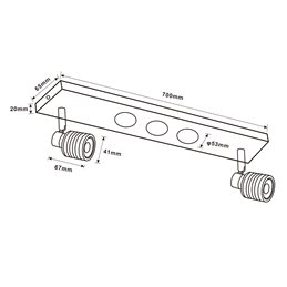 Zigbee LED ceiling light 5-light, 31W, dimmable 3000K (light module changeable)