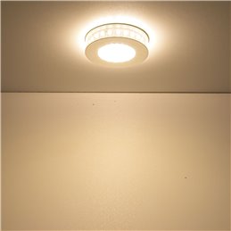 6W Recessed Lights Dimmable 12V AC DC 3000K Lights Front & Side