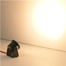 1W Mini LED Surface Mount Spotlight "Alyana" black 12VDC 3000K